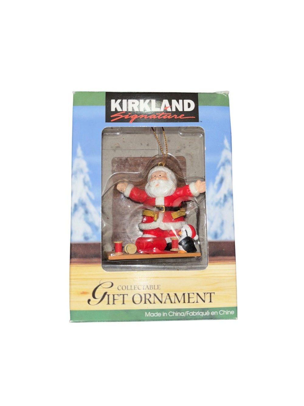 santa and penguin ornament